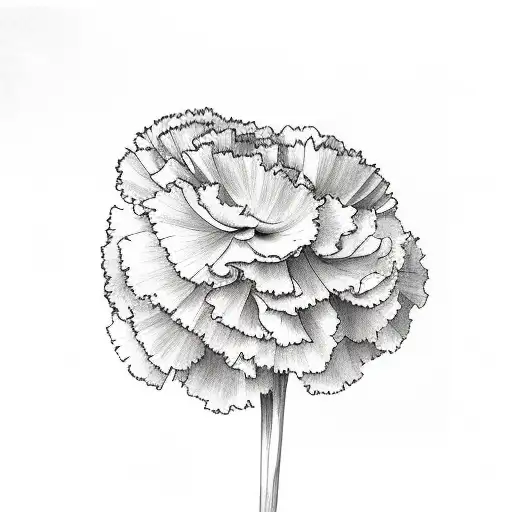 several carnations in a rectangle with black background tattoo design idea