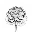 several carnations in a rectangle with black background tattoo design idea