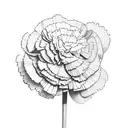 several carnations in a rectangle with black background tattoo design idea