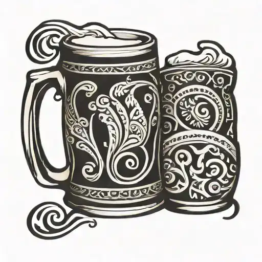 beer mug tattoo design idea