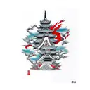red demon  tattoo design idea