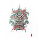 red demon  tattoo design idea