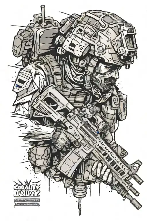 Simon Riley from call of duty modern warfare 2 (2021) tattoo design idea