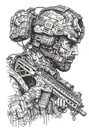 Simon Riley from call of duty modern warfare 2 (2021) tattoo design idea