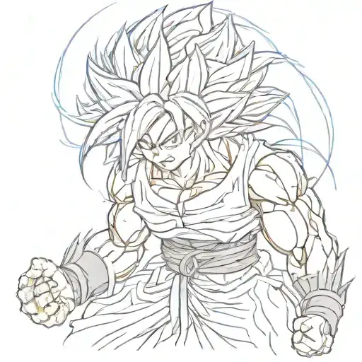 goku ultra instinct tattoo design idea