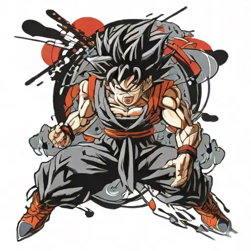goku ultra instinct tattoo design idea