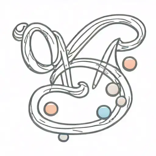 M&M candy with the the letters "Em" and "M" drawed tattoo design idea