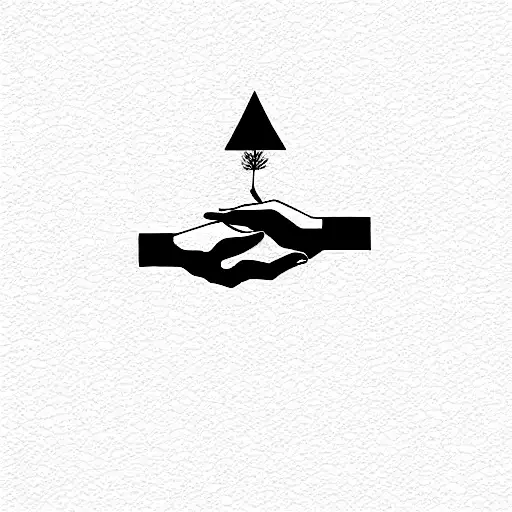 being present in relationship as represented in blood bank by bon iver tattoo design idea