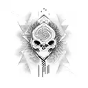 symbol referring to being present as presented in song blood bank by bon iver tattoo design idea