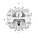 symbol referring to being present as presented in song blood bank by bon iver tattoo design idea