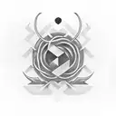 symbol referring to being present as presented in song blood bank by bon iver tattoo design idea