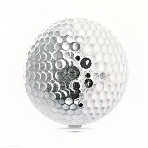A golf ball transforming into a Death Star mid-air tattoo design idea