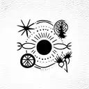 hippie life tattoo design idea