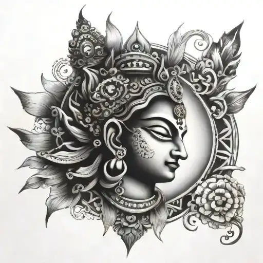Lord Surya, Ganga tattoo design idea