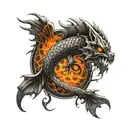 dagon tale off with the tail that makes a bracelet tattoo design idea