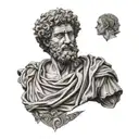 Marcus Aurelius Statue tattoo design idea