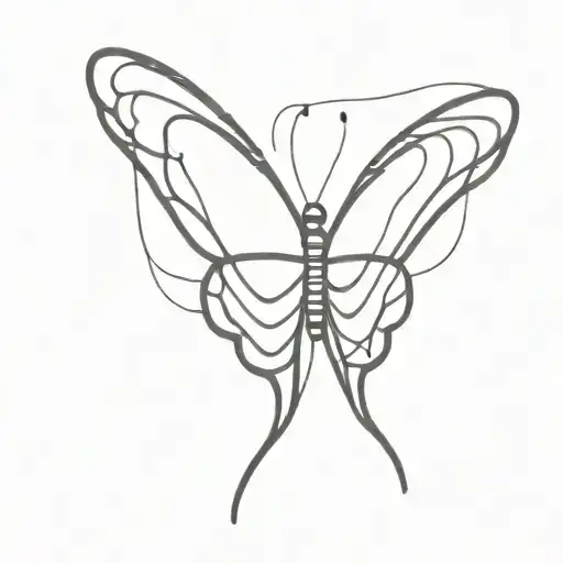 butterfly wings with one barbed wire wing attached tattoo design idea