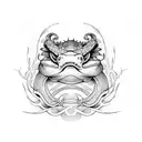 Hognose snake around a willow tree tattoo design idea