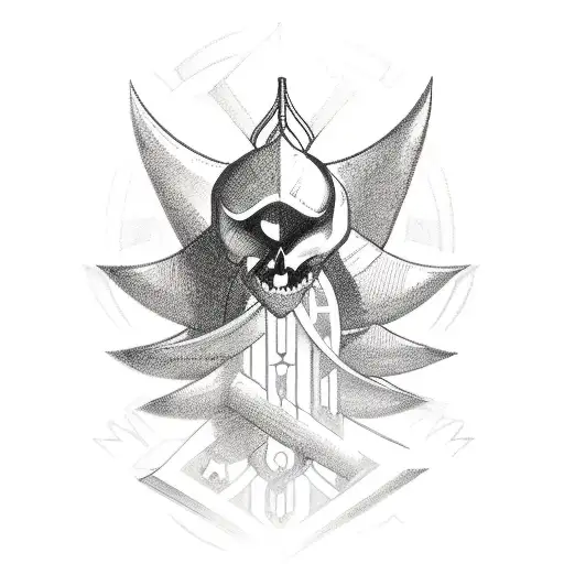 medevil arc angle with sord protecting the names of two children - to be on full shoulder tattoo design idea