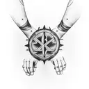 Forearm Tattoo with Biblical Reference and Refernece to 2005 and born in Dubai And Canada and a cool design on the hand  tattoo design idea