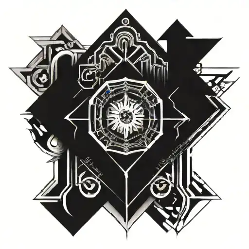 Neotribal style tattoo design idea