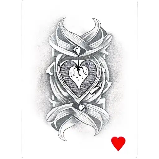 Jack of hearts card tattoo design idea