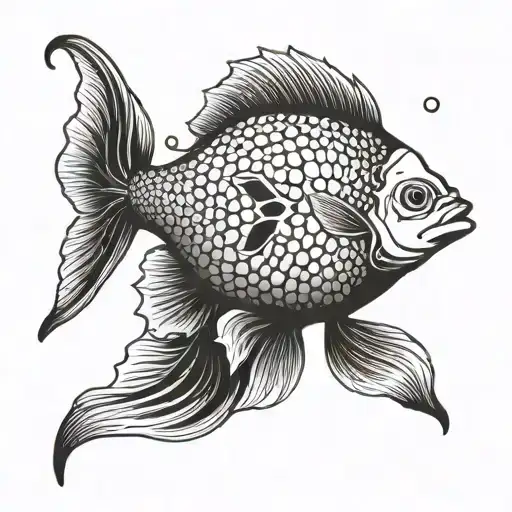 fish can be swimming in opposite directions, one upstream and the other downstream, which represents the ways of life tattoo design idea