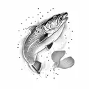 trout tattoo design idea