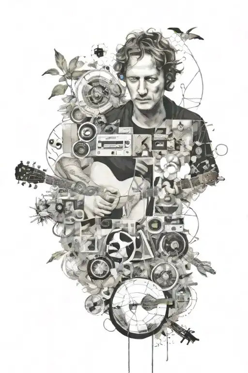 a montage of all of the Ben Howard album covers tattoo design idea