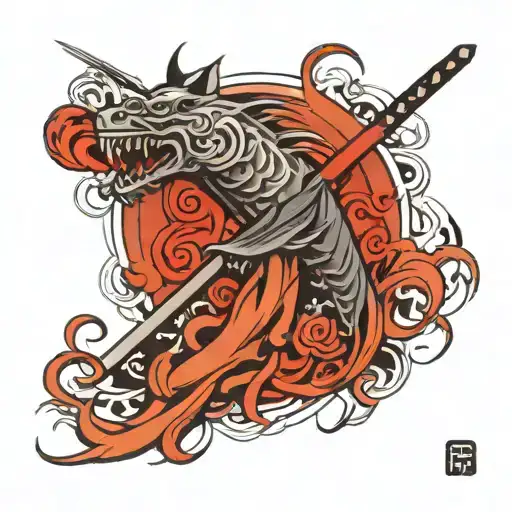 blade stylized tattoo design idea