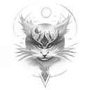 rising sun with clouds tattoo design idea