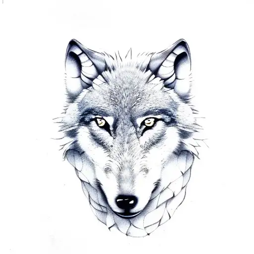 wolf lamb  tattoo design idea