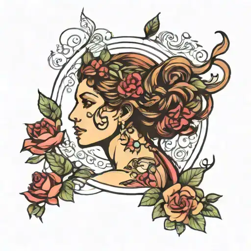 aphrodite goddess tattoo design idea