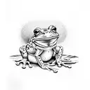 a frog that looks like elvis presley tattoo design idea