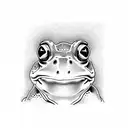 a frog that looks like elvis presley tattoo design idea
