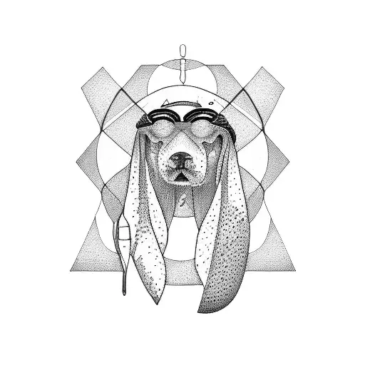 swimmer with Mackinac Bridge and mackinaw Island  tattoo design idea