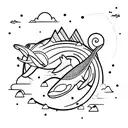 orca and travel tattoo design idea