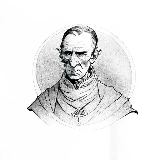 Tolkien swort with Sola Scriptura  tattoo design idea