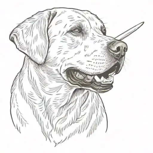 labrador retriever tattoo design idea