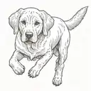 labrador retriever tattoo design idea