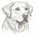 labrador retriever tattoo design idea