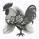 rooster weather vane tattoo design idea