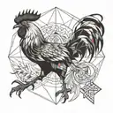 rooster weather vane tattoo design idea