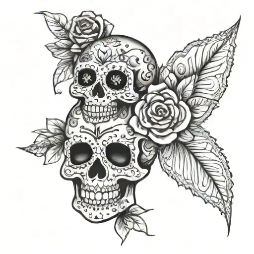 day of the dead tattoo design idea