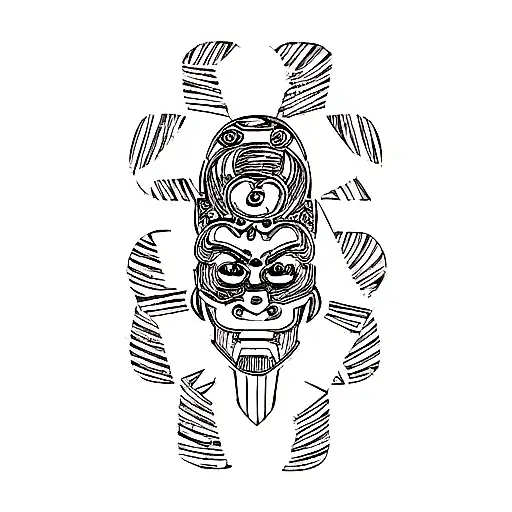 japanese, leon, Polynesian  tattoo design idea