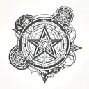 the human transmutation circle from anime Fullmetal Alchemist  tattoo design idea