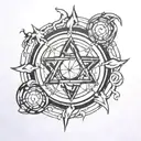 the human transmutation circle from anime Fullmetal Alchemist  tattoo design idea
