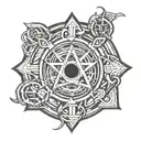 the human transmutation circle from anime Fullmetal Alchemist  tattoo design idea