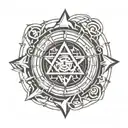the human transmutation circle from anime Fullmetal Alchemist  tattoo design idea