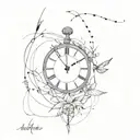 time to let go it has been 30 years I lost my father Hipólito  tattoo design idea